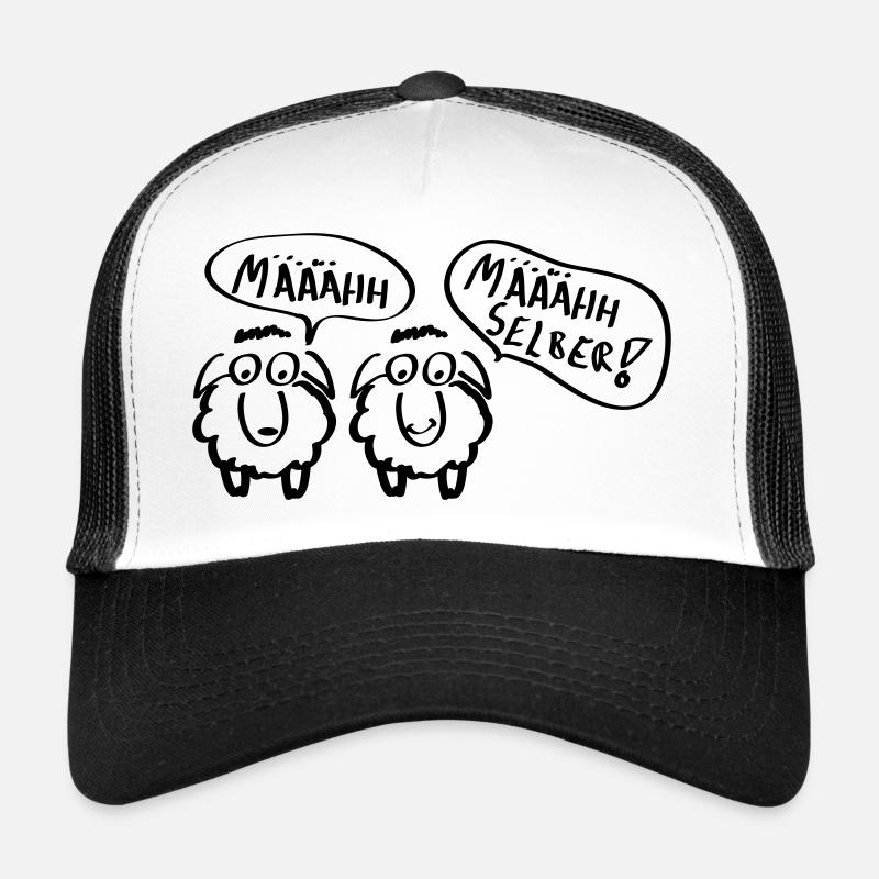schafe - Trucker Cap - Weiß/Schwarz