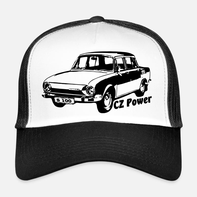 Skoda S100 - Trucker Cap - Weiß/Schwarz