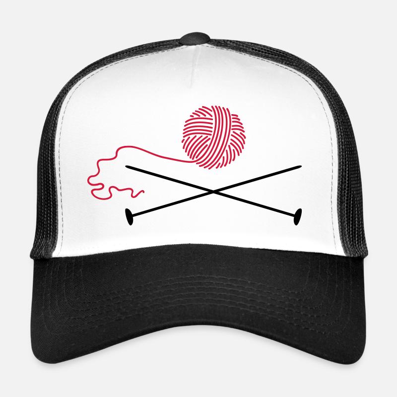 Wollknäuel mit Nadeln / wool 'n knitting needle ( Trucker Cap