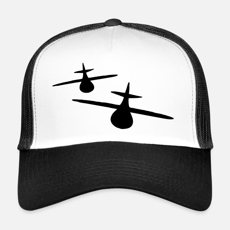 Zwei Flugzeuge Trucker Cap