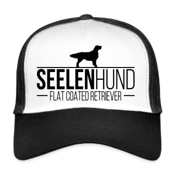 FLAT COATED RETRIEVER Seelenhund - Trucker Cap - Weiß/Schwarz - Vorne