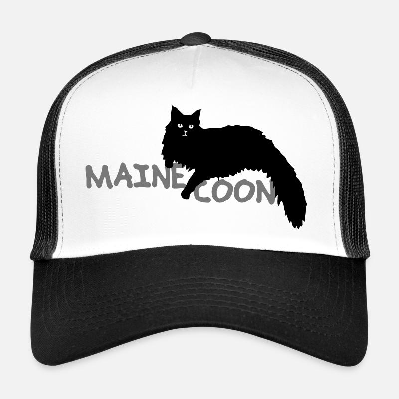 Maine coon - Trucker Cap - Weiß/Schwarz