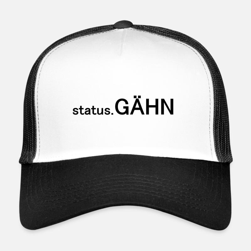 Status Gähn - Trucker Cap - Weiß/Schwarz