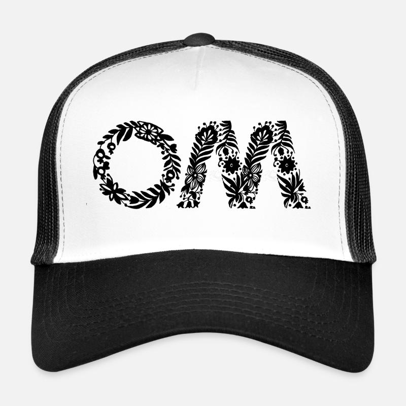 Om - Trucker Cap - Weiß/Schwarz