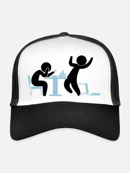 A poker player wins a game - Trucker Cap - white/black - Front