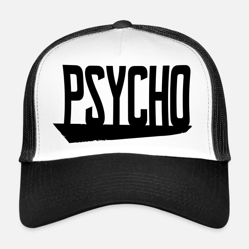 psycho - Casquette trucker  - blanc/noir