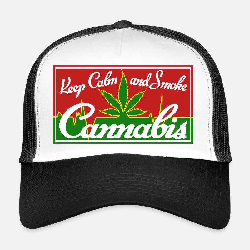 keep calm and smoke cannabis Casquette trucker 