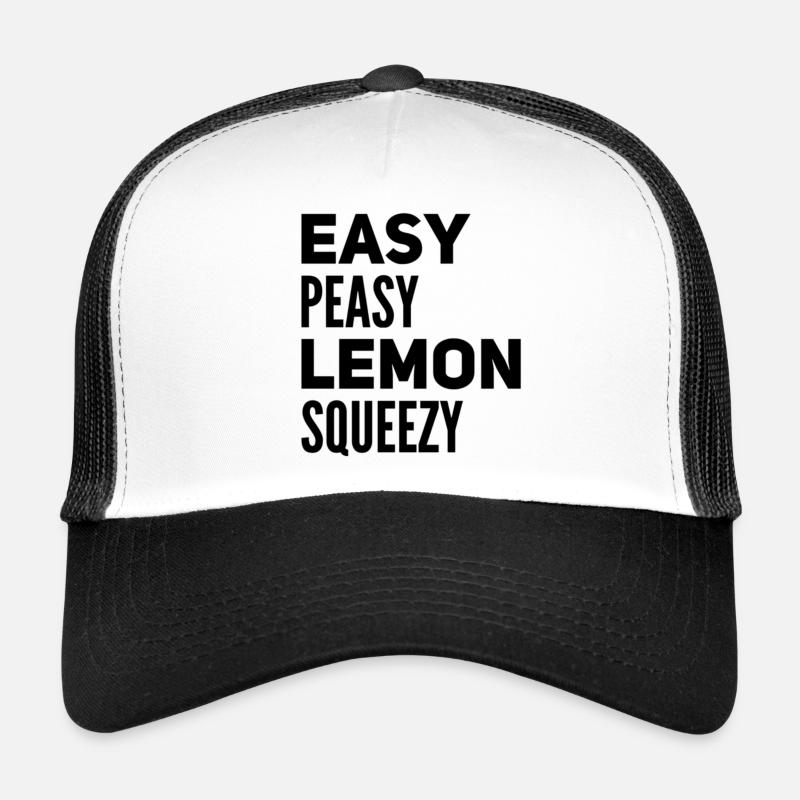 Facile à presser comme un citron – Diction drôle - Casquette trucker  - blanc/noir