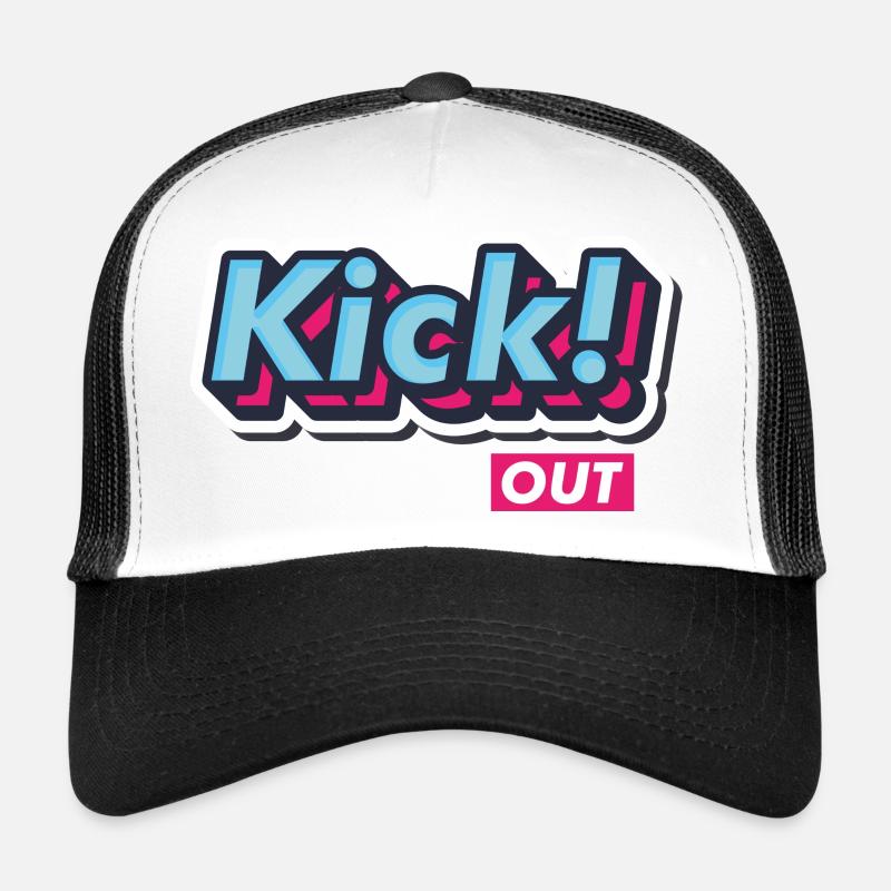 Pop-Art Comic Retro Vintage Text "Kick Out" Trucker Cap