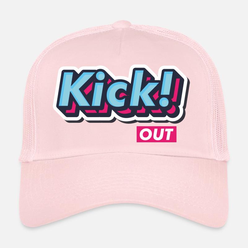 Pop Art Comic Retro Vintage Text "Kick Out" Casquette trucker 