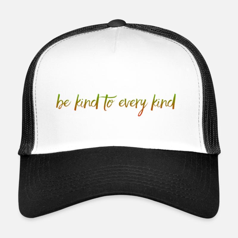 être gentil avec tous les types - végétalien Casquette trucker 