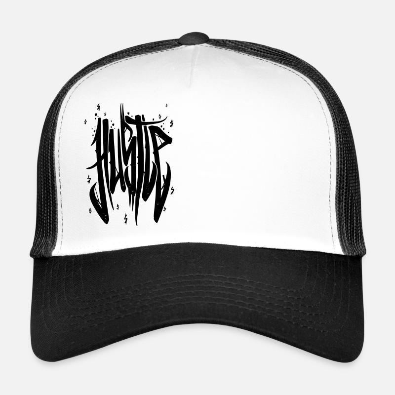 Hustle vector black Trucker Cap