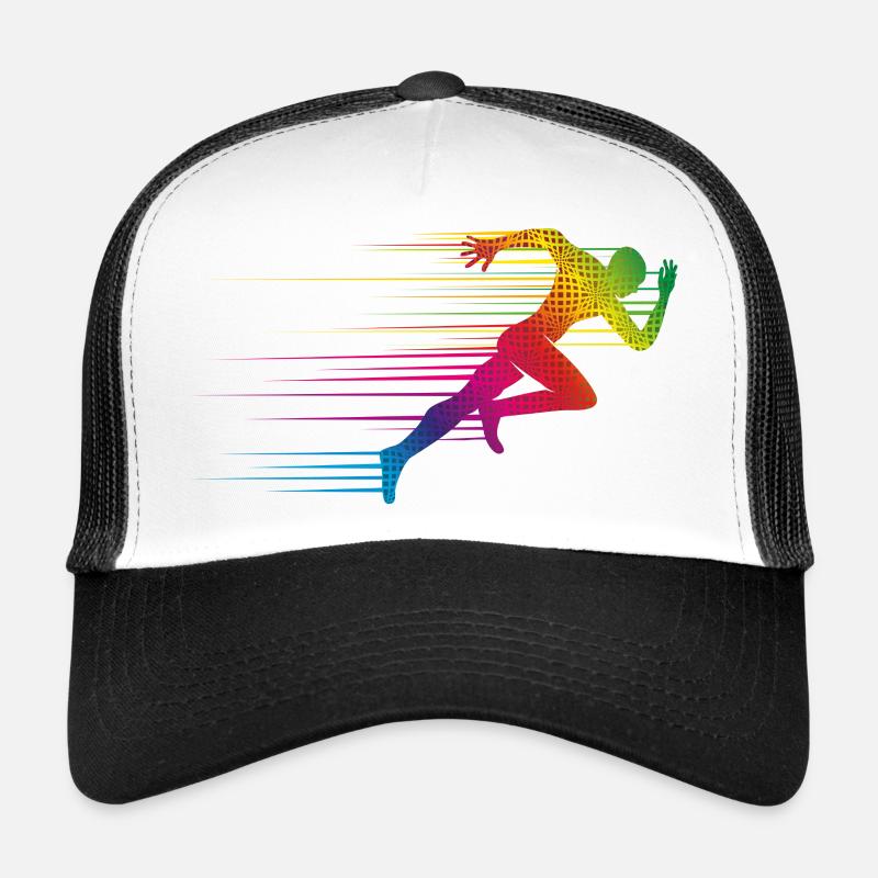 motif dynamique d'un coureur sprint Casquette trucker 