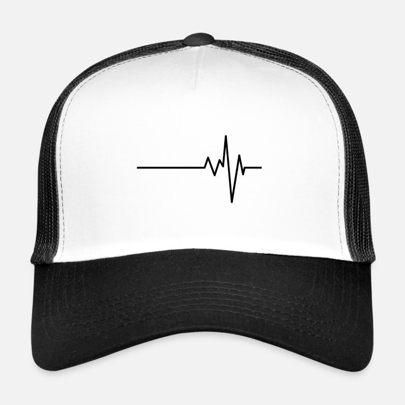 Heartbeat - Trucker Cap - white/black