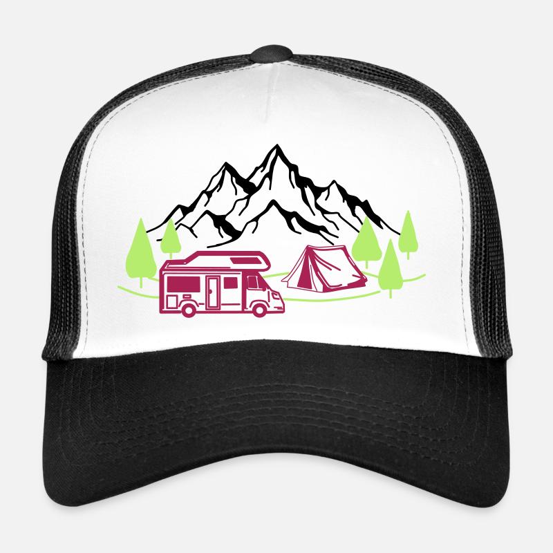 Vacances à la montagne - Casquette trucker  - blanc/noir