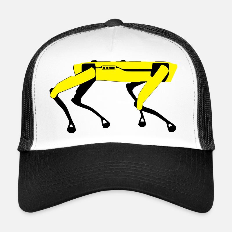 Roboter Spot Boston Dynamics Black Mirror Hund Dog - Trucker Cap - Weiß/Schwarz
