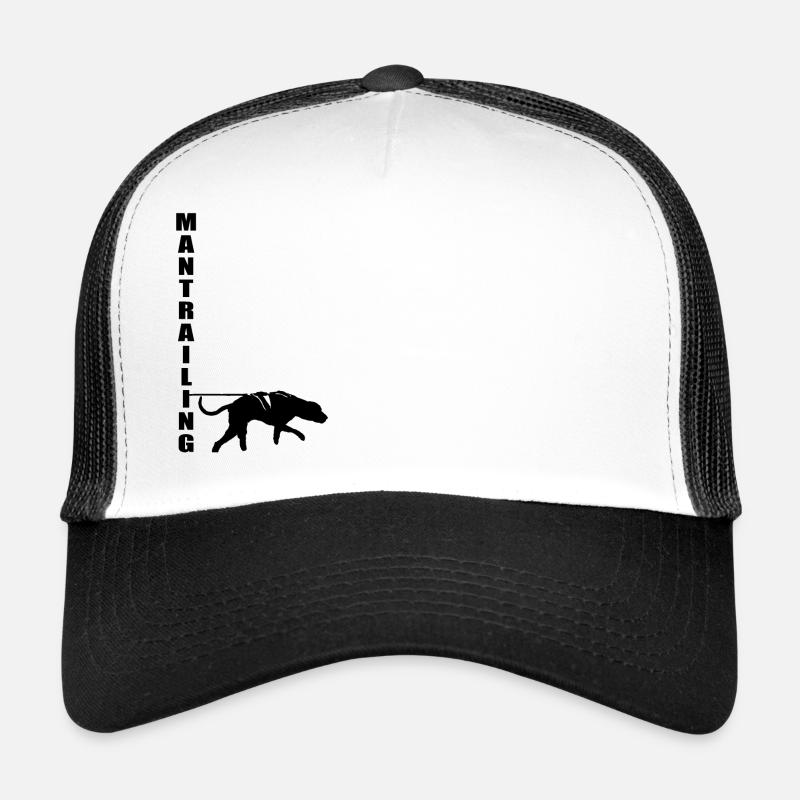 MANTRAILING Black - Casquette trucker  - blanc/noir