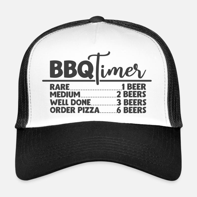 BBQ Timer Grill Saying Design Trucker Cap