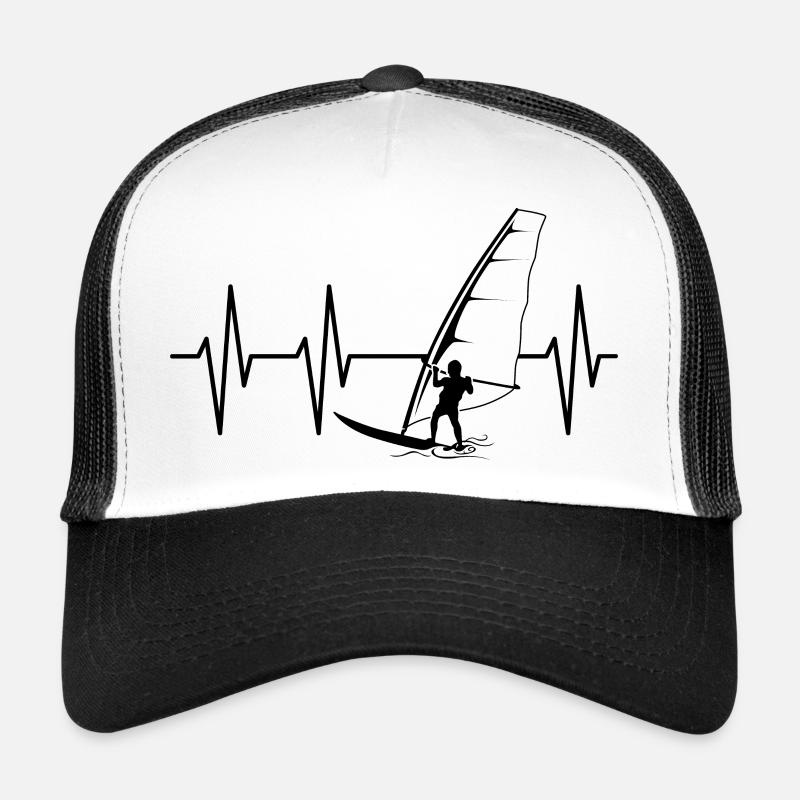 Heartbeat Heartbeat WindSurfing Windsurfer Pulse Casquette trucker 
