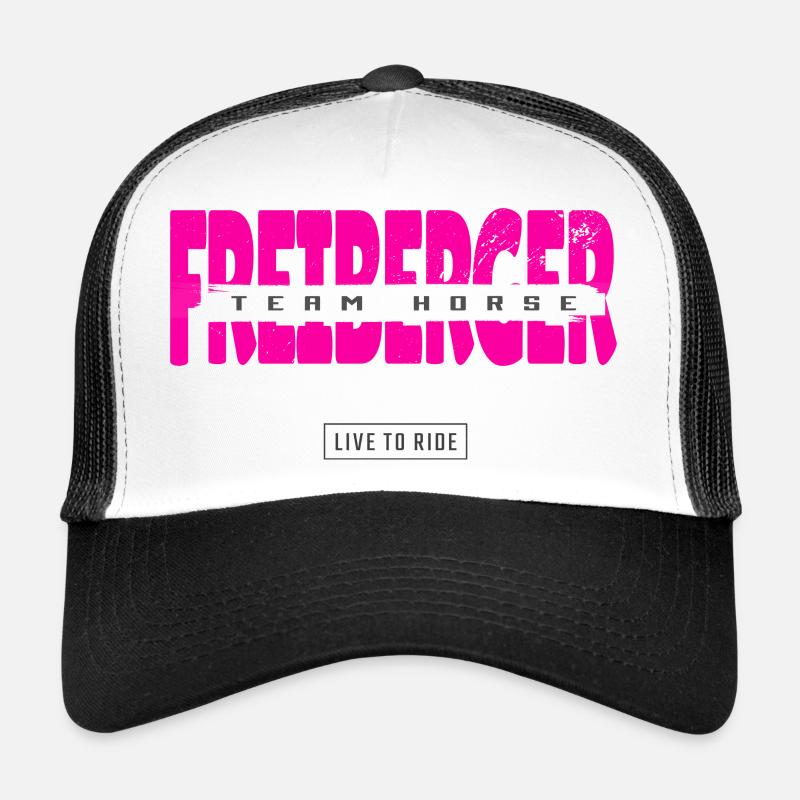 Freiberger Pferde Design - Trucker Cap - Weiß/Schwarz