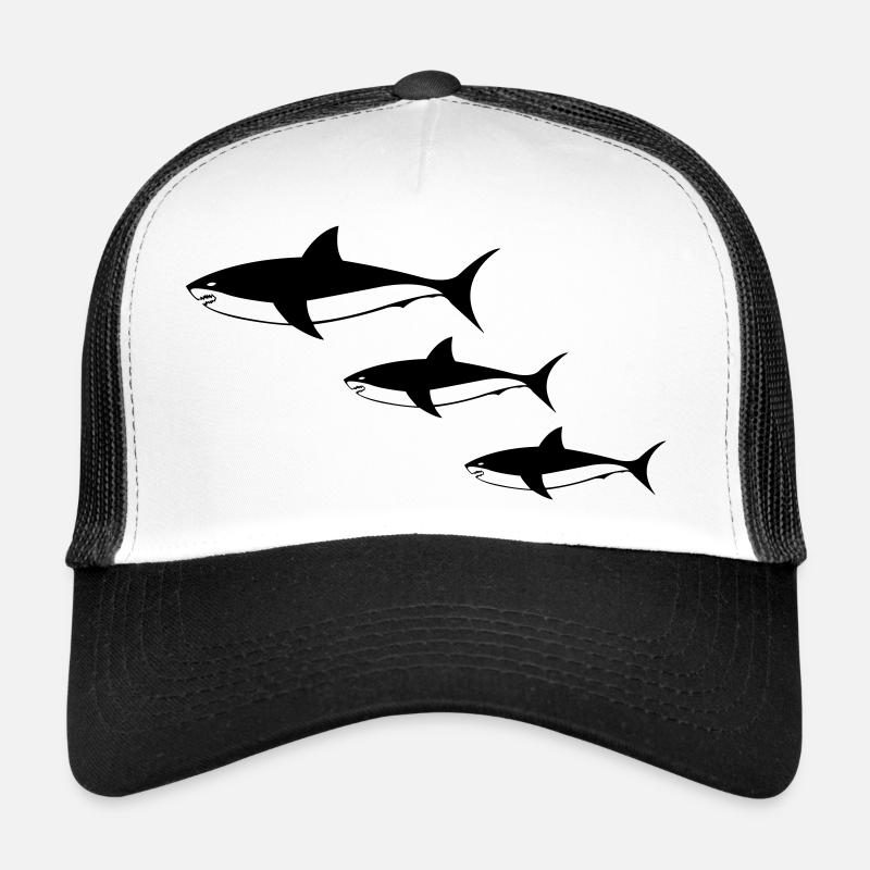 Requins - Casquette trucker  - blanc/noir