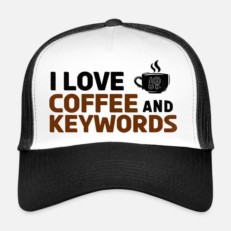Coffee Keywords Typo Trucker Cap