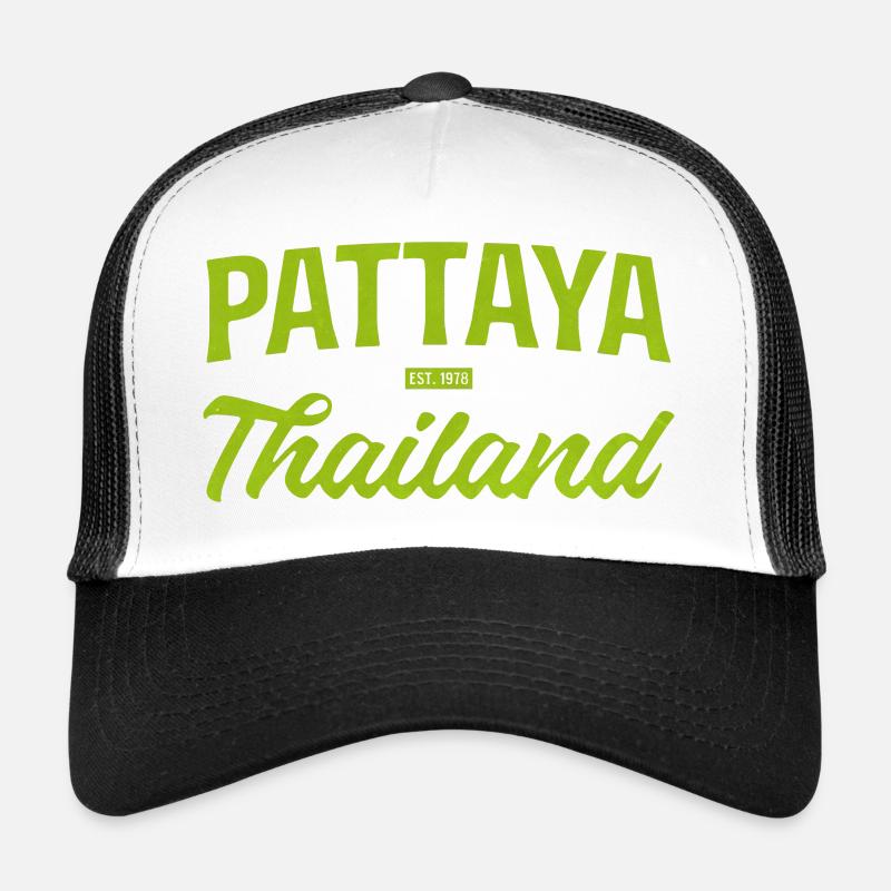 Pattaya Thailand LimeScript Trucker Cap