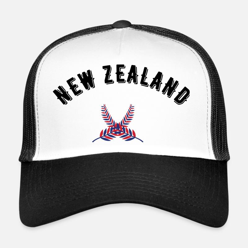 Neuseeland - Trucker Cap - Weiß/Schwarz