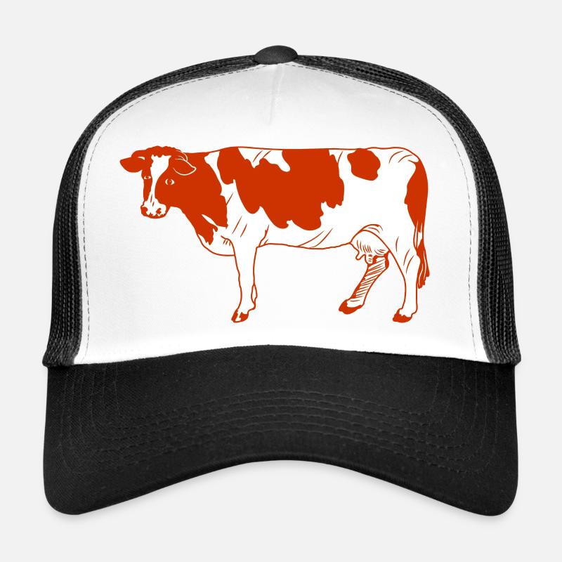 Kuhrotes Fell schaut zur Seite Trucker Cap