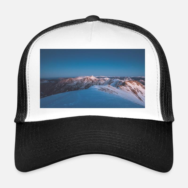 Alpenglow on Agrafa Mountain Range Trucker Cap