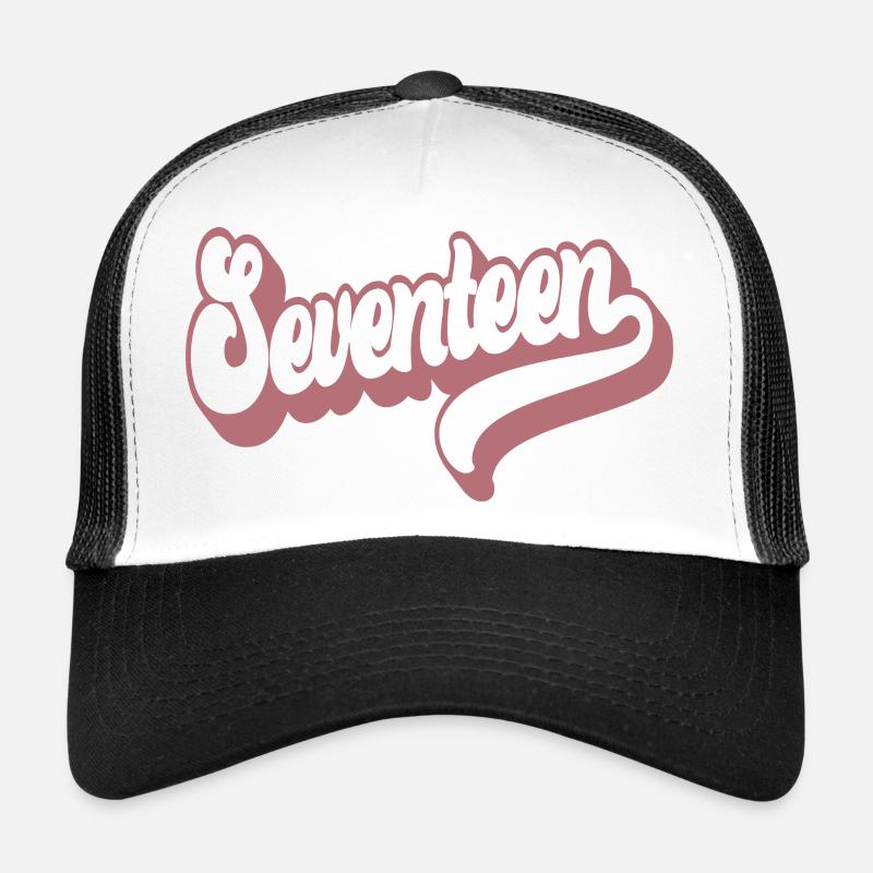 Dix-sept 17e anniversaire pour les filles de 17 ans Casquette trucker 