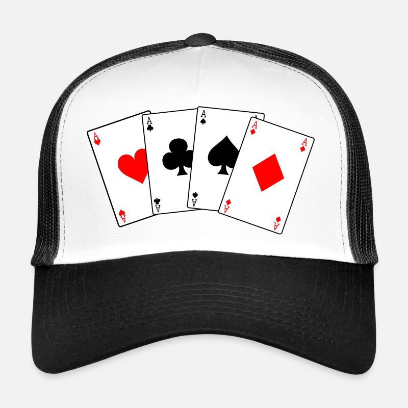 Quatre as - Casquette trucker  - blanc/noir