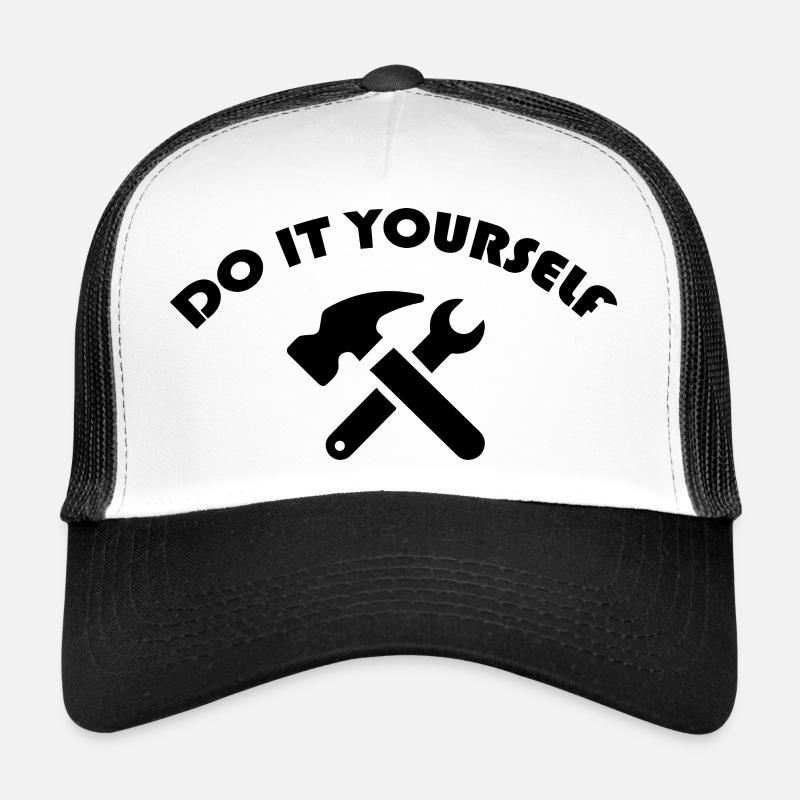 Handwerker Handyman Handwerk Werkzeug Baustelle - Trucker Cap - Weiß/Schwarz