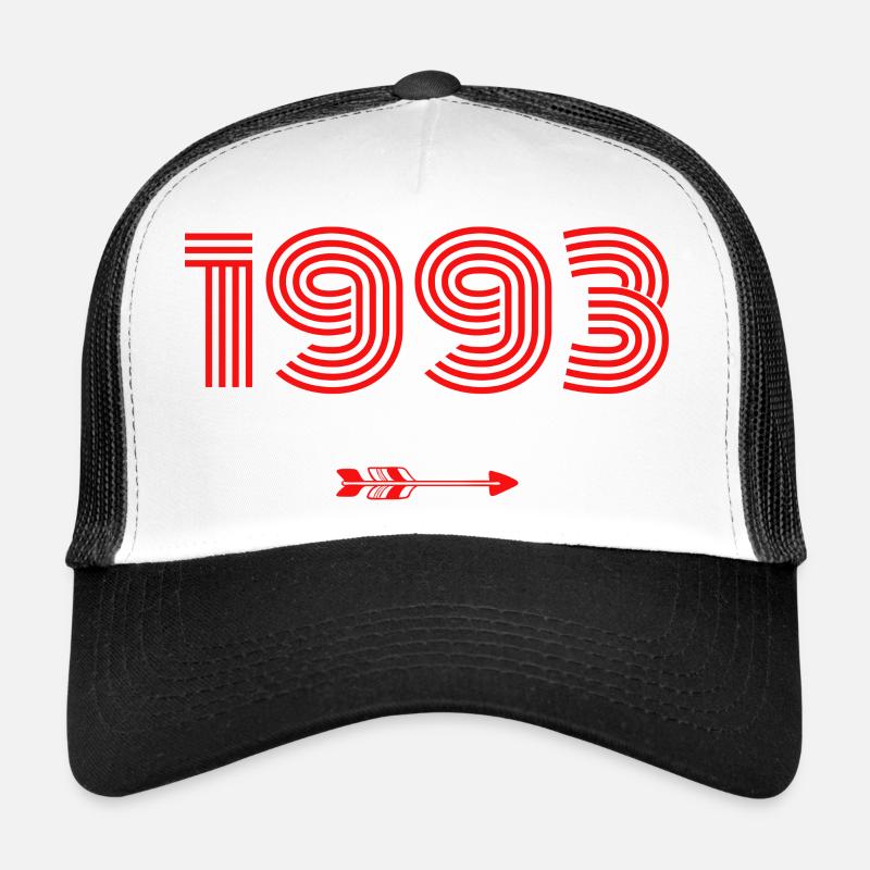 Né en 1993 - Casquette trucker  - blanc/noir