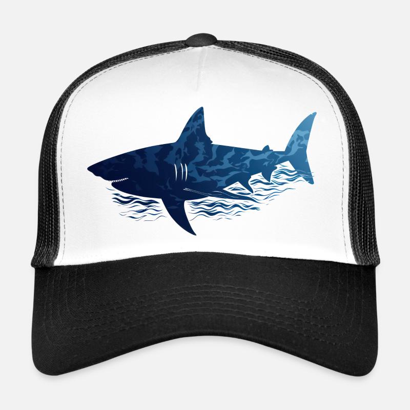 Requin Silhouette de requin Casquette trucker 