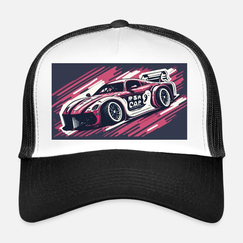 Pink Racecar - Trucker Cap - white/black