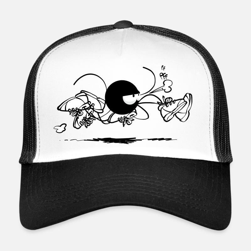 Beth l'araignée -le running (version sans texte) - Casquette trucker  - blanc/noir