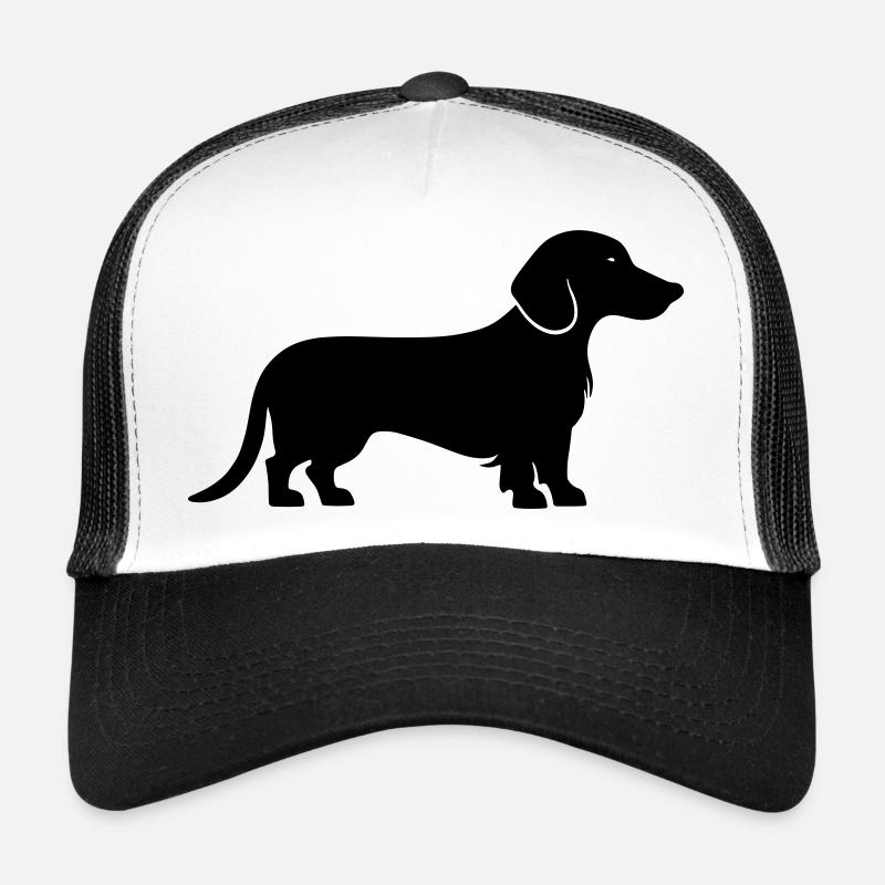 Dachshund Dackel - Trucker Cap - Weiß/Schwarz