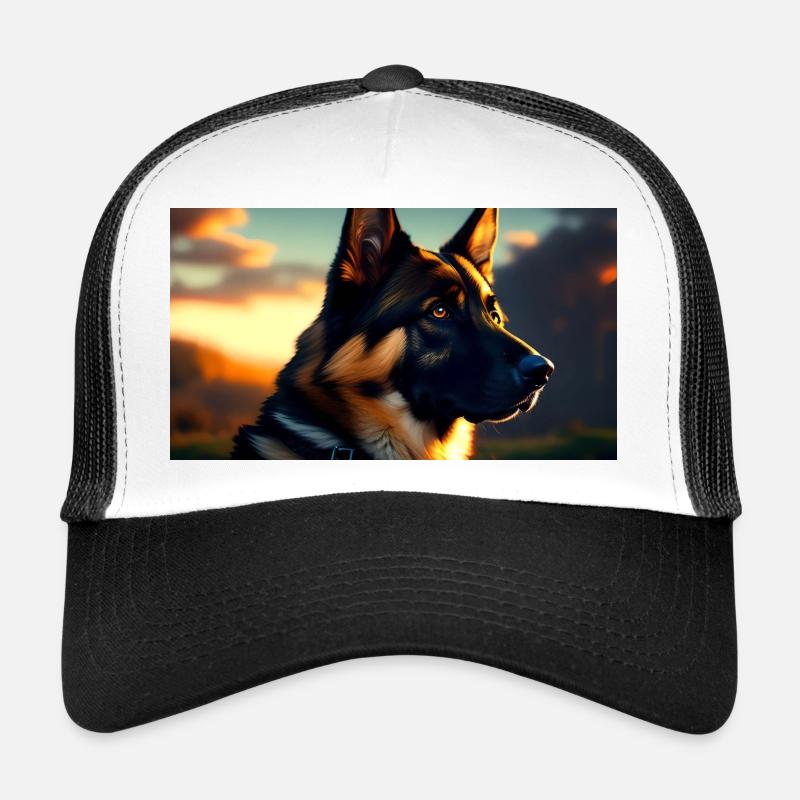 Deutscher Schäferhund - Trucker Cap - Weiß/Schwarz