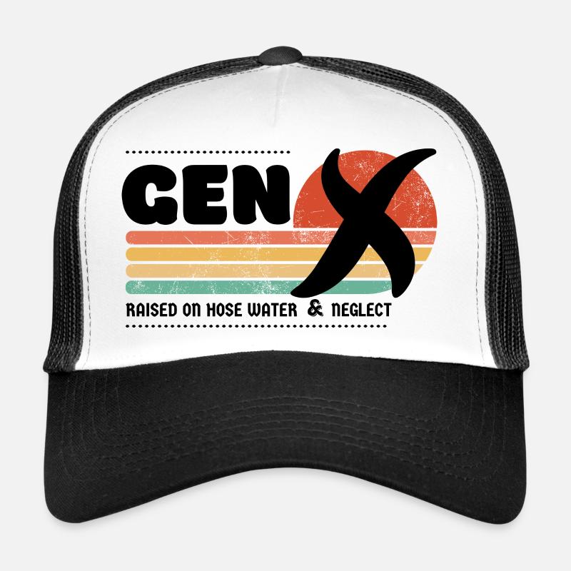 Gen X Sunset - noir Casquette trucker 