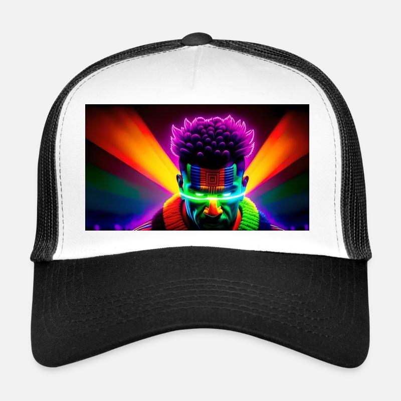 Samoa Fighter Mexico Shamane - Trucker Cap - Weiß/Schwarz