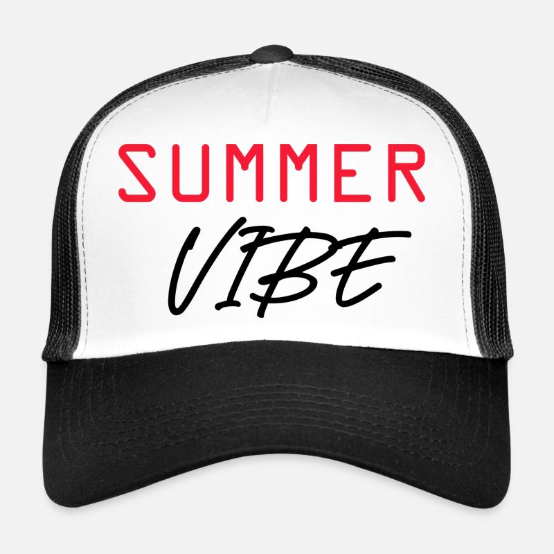 summer vibe - Casquette trucker  - blanc/noir