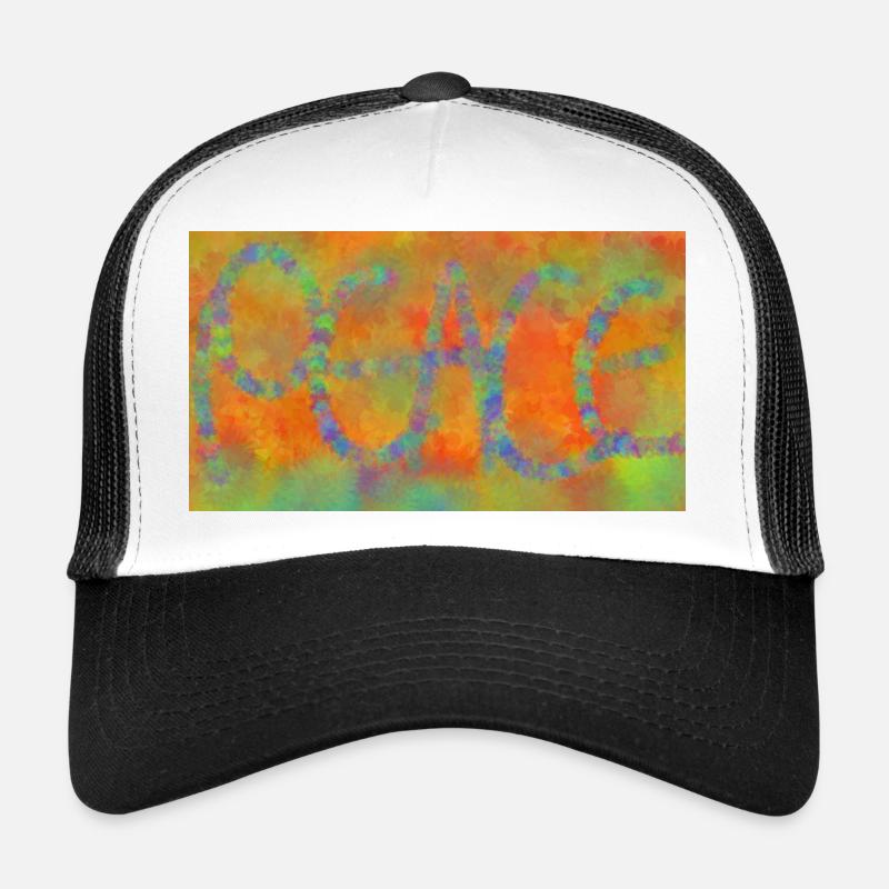 peace - Casquette trucker  - blanc/noir