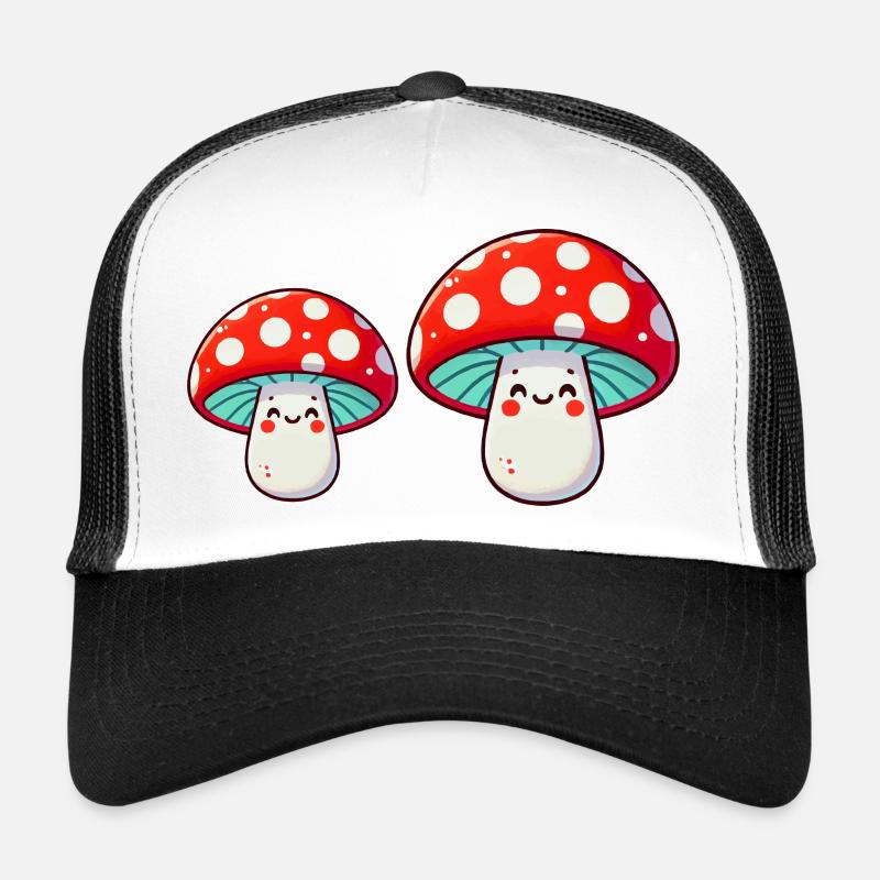 dessin animé comique de champignons Casquette trucker 