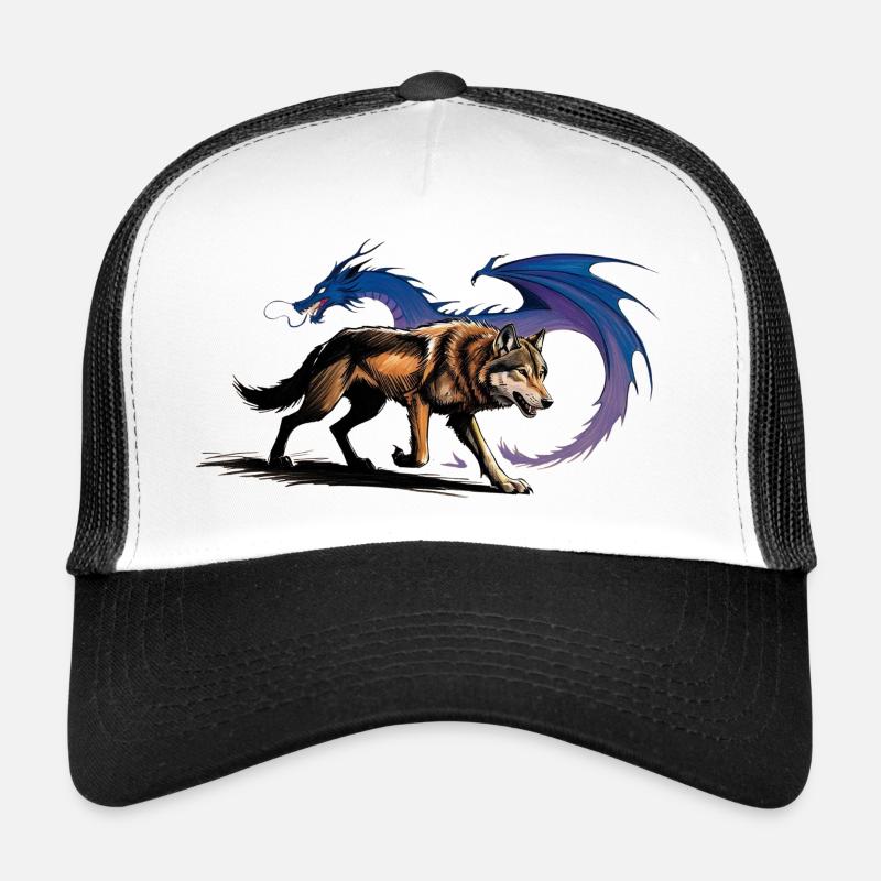 Loup - Casquette trucker  - blanc/noir
