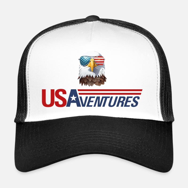 Eagle head logo - Casquette trucker  - blanc/noir