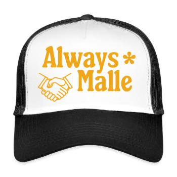 Always Malle - Trucker Cap - Weiß/Schwarz - Vorne