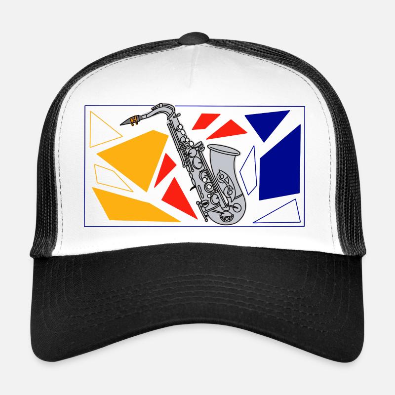 Saxophone Argent Pop Art Casquette trucker 