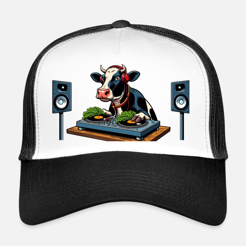 DJ Cowspin - Trucker Cap - white/black