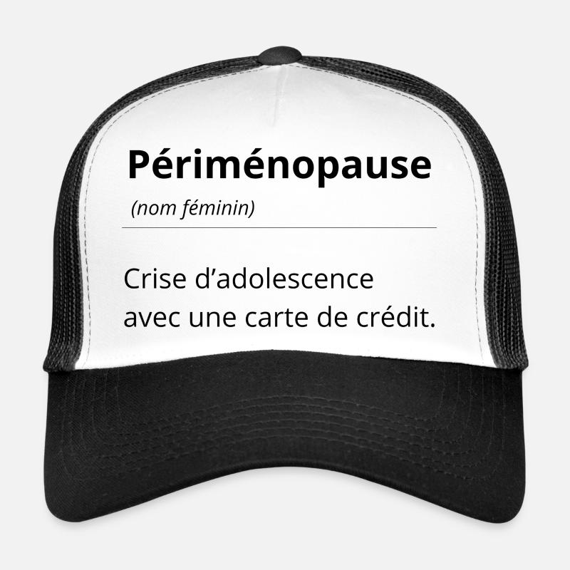 Tee-shirt définition expression - Dictionnaire top - Casquette trucker  - blanc/noir